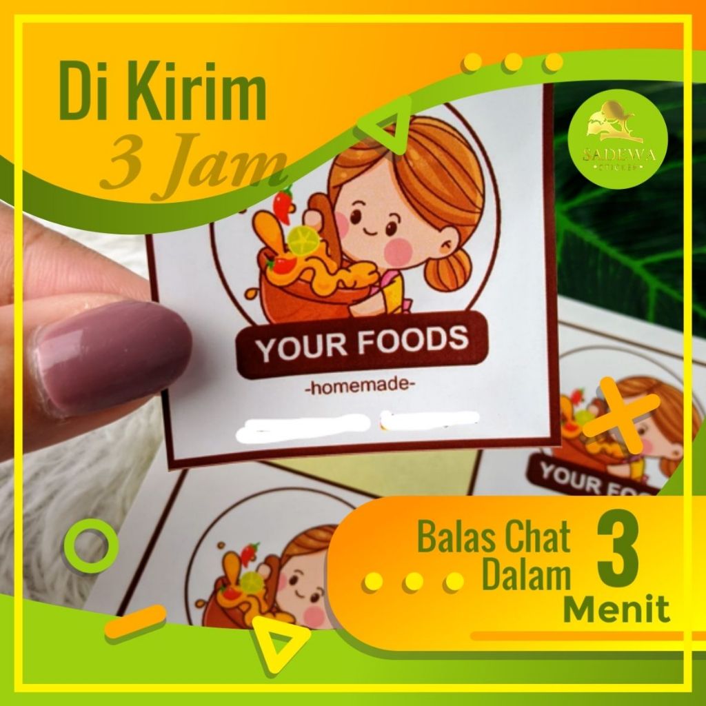 

SKC 11-15 Cetak Stiker Logo Olshop Custom Sticker Label