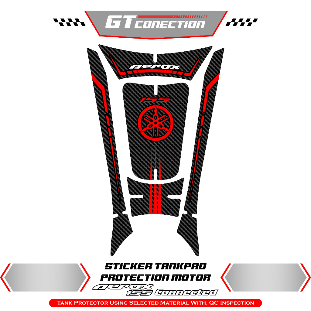 Tankpad Aerox 155 Connected Aksesoris Deckpad Aerox Bahan resin timbul