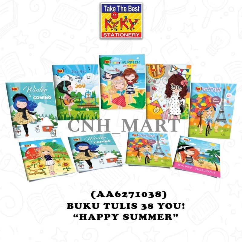 

[Whispers] 10 Pcs Buku Tulis Murah 38 Lembar YOU - Buku Tulis 38 Lembar You