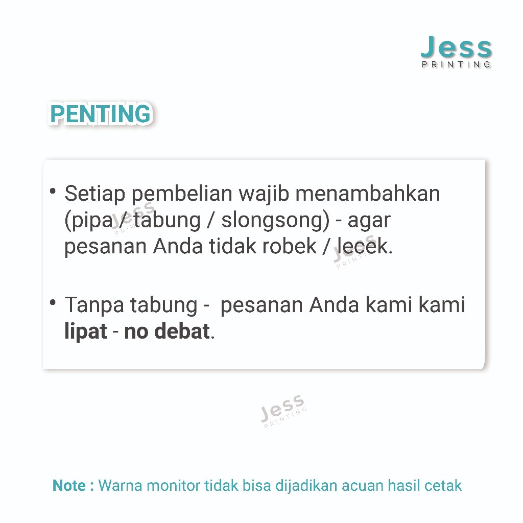 

InJO Cetak Poster A2 Murah Mengkilap Bahan Art Karton 210 gram Anti Air