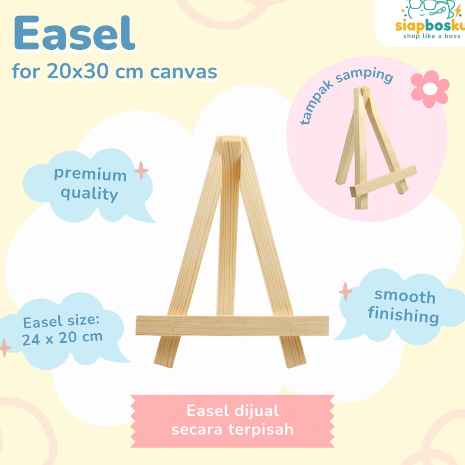 

BURUAN ORDER GAN STANDING EASEL 24x2 CM UNTUK KANVAS LUKIS PAINT BY NUMBER PENYANGGA LUKISAN PAINTING