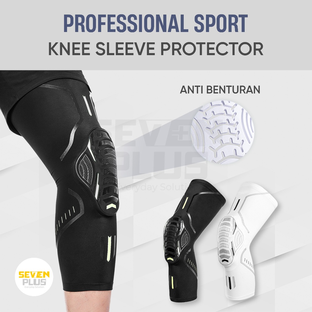 SevenPlus Knee Sleeve with Crash Pad / Pelindung Lutut Basket Badminton Voli Futsal Bola Kneepad pad