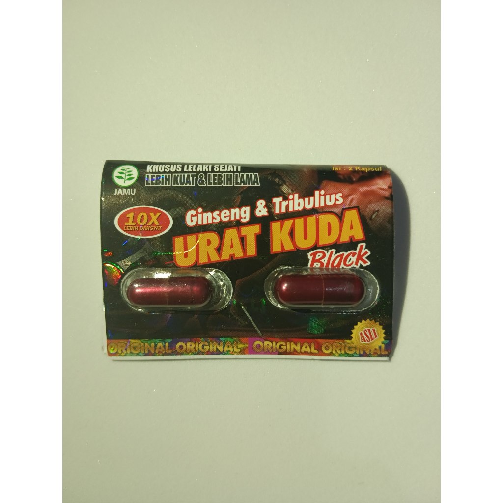 URAT KUDA BLACK OBAT KUAT TAHAN LAMA - KAPSUL (ISI 2 KAPSUL)