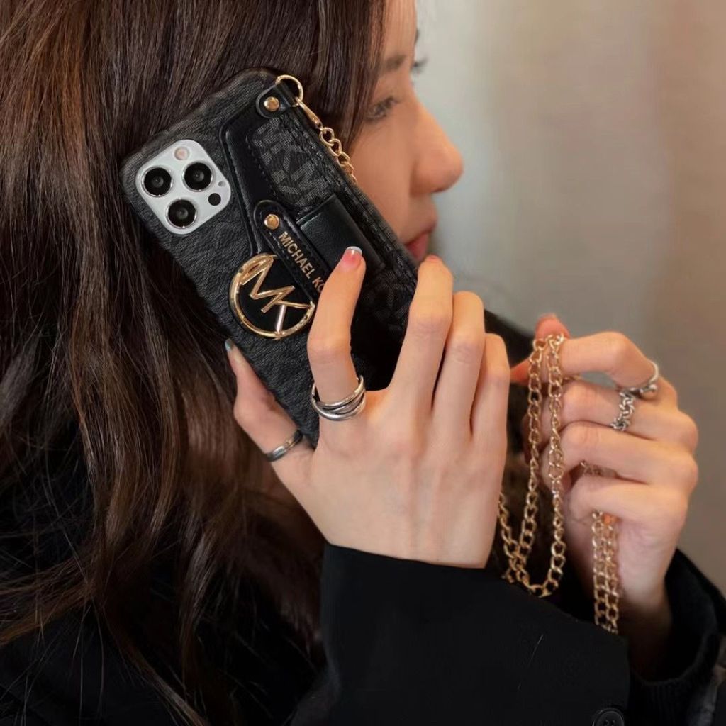 Case Casing Tas Tali Rantai Leather Iphone X/Xs Xr Xs 11 12 13 Pro Max
