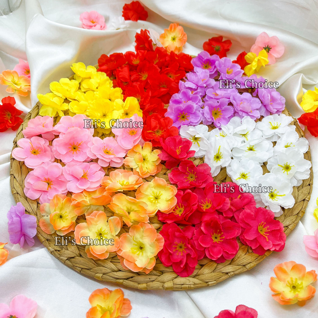 BUNGA MEIHUA ISI 100 KELOPAK WARNA WARNI / BUNGA SAKURA / BUNGA SUYOK / BUNGA MEIHWA DEKORASI IMLEK