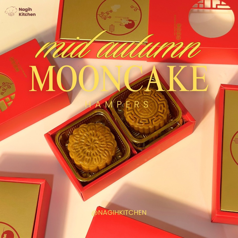 

RED RABBIT HAMPERS // Mooncake Hampers isi 2 Kue Bulan premium halal isi telur telor