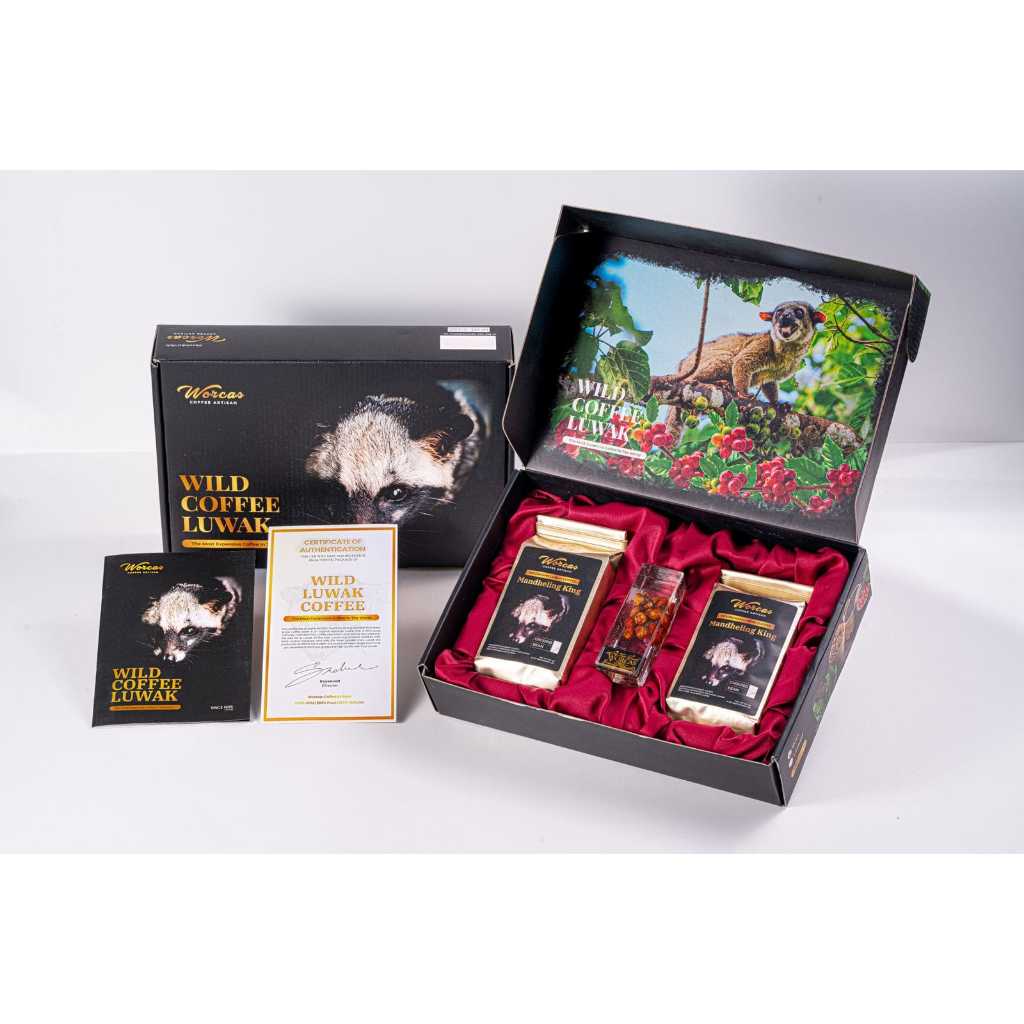 

Kopi Luwak Mandheling Luxury Box Kopi Luwak Wild 100 gram x 2 pcs Wild Luwak Coffee