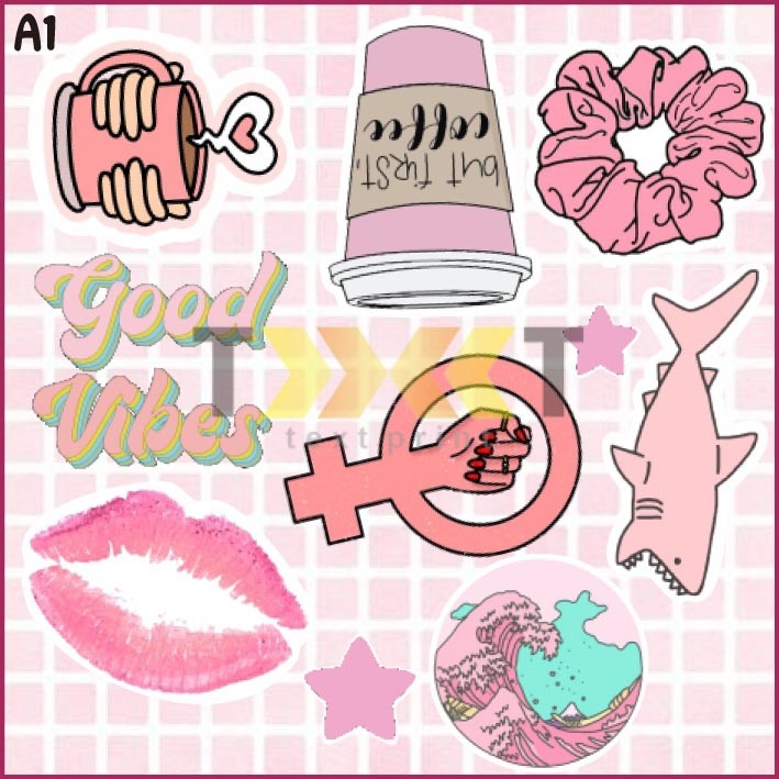 

MINI STIKER WATERPROOF AESTHETIC DEKORASI JURNAL, DIARY, BUKU 6x6 cm