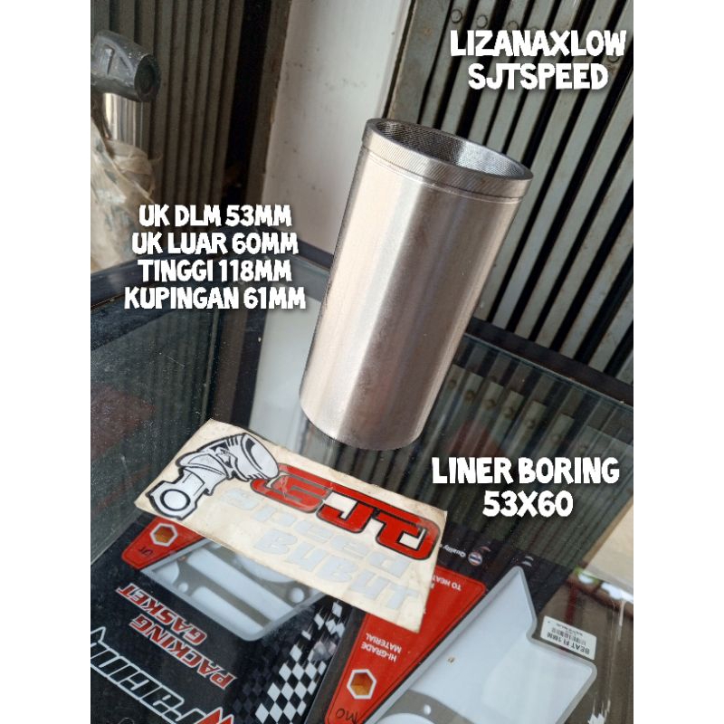liner boring uk 53x60 tinggi 118mm bore up Mio sporty  mio J  beat