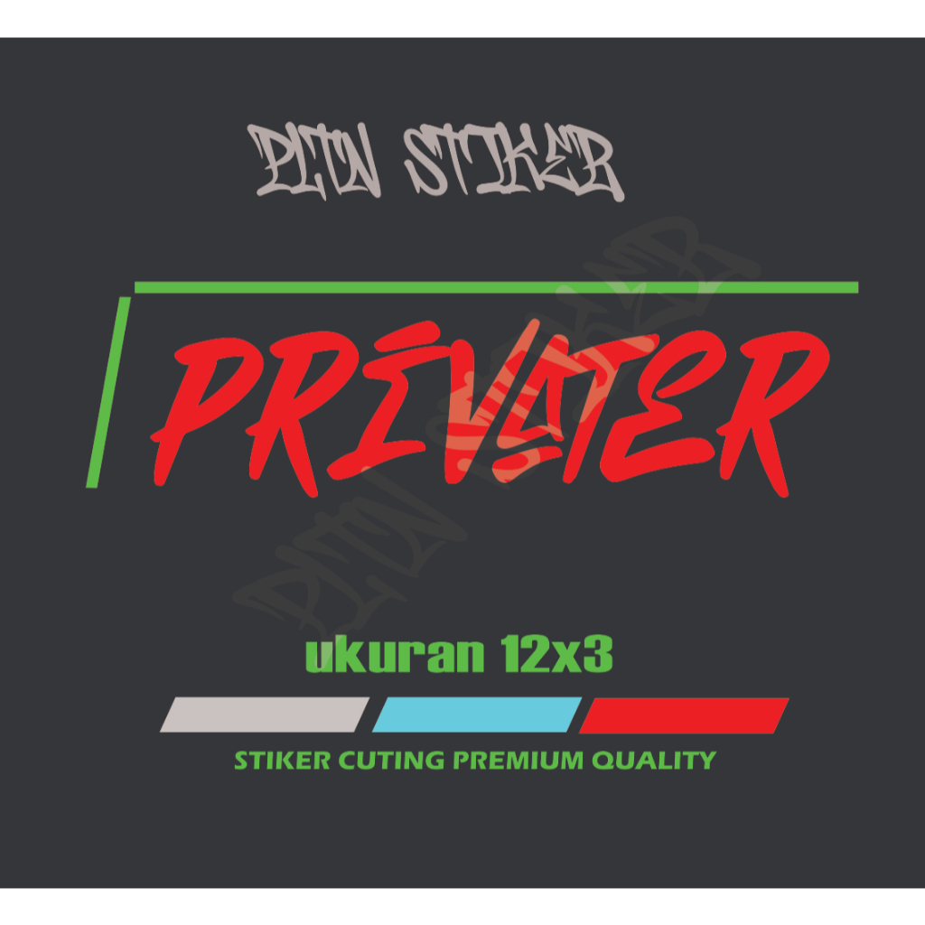

STIKER CUTING PRIVATER uk12x3