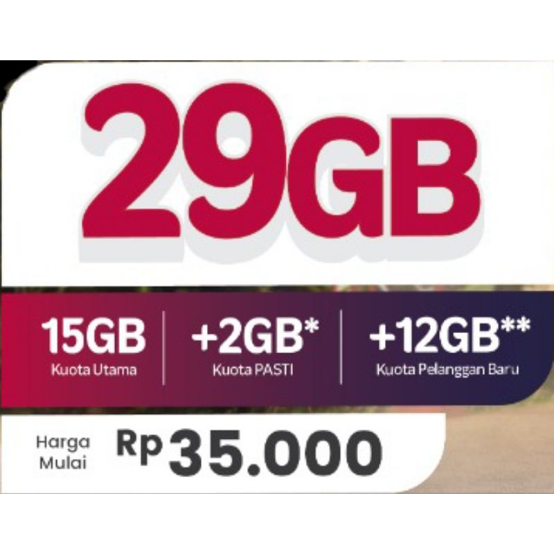 kartu perdana kuota Telkomsel 29 GB 30 hari