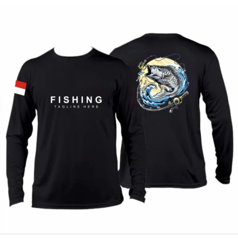 kaos oblong lengan panjang fishing baju mancing