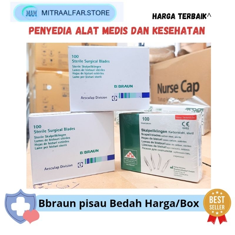 B braun Bisturi Pisau  Bedah Aesculap  Surgical Blade No 10 11 12 15 20 21 22 23 24