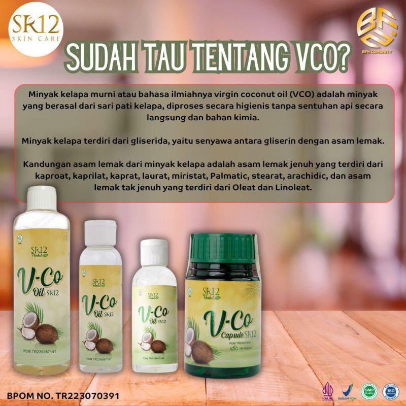 

VCO OIL MINYAK KELAPA MURNI SERBA GUNA SR12