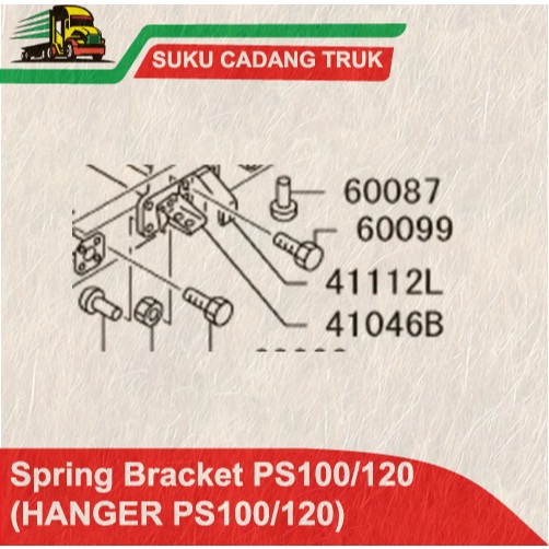 BAUT SPRING BRACKET / HANGER BELAKANG PS100 PS120 PS125 PS135 MITSUBISHI PANJANG