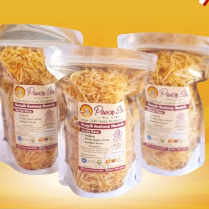 

Keripik Kentang Mustofa Premium (3varian rasa : original,pedas daun jeruk dan sambel terasi)