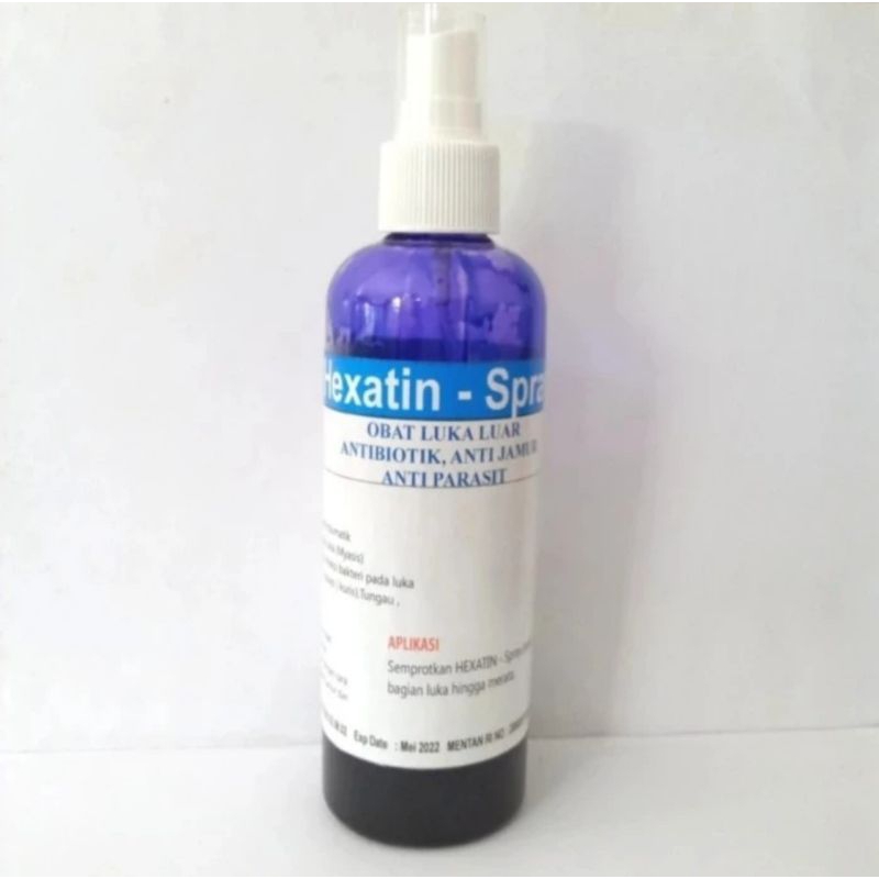 HEXATIN SPRAY / Obat luka luar, antibiotik, anti jamur, parasit
