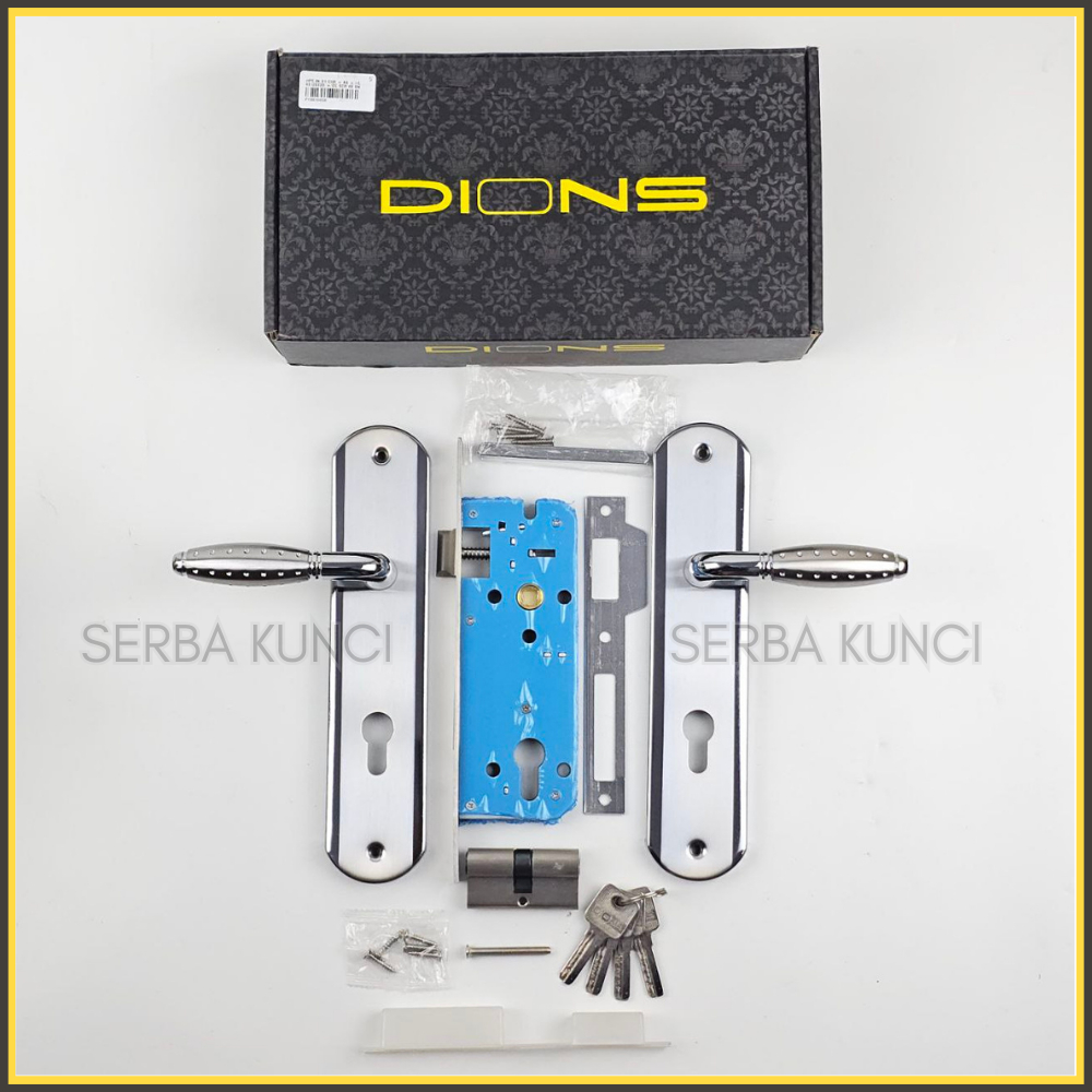 Dions Kunci Pintu Besar Set HPS.84.01 CHR + AS Komplit Gagang Pintu Rumah Kamar 84.01 HPS84.01 Morti
