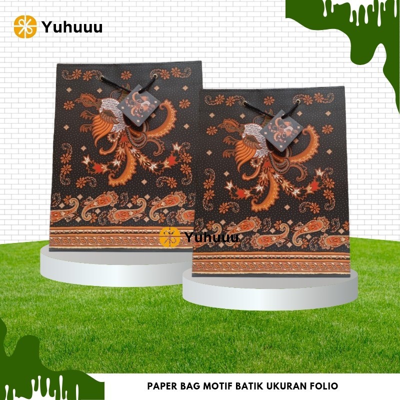 

Paper Bag Tas Kado Untuk Souvenir Hampers Ukuran Folio Motif Batik