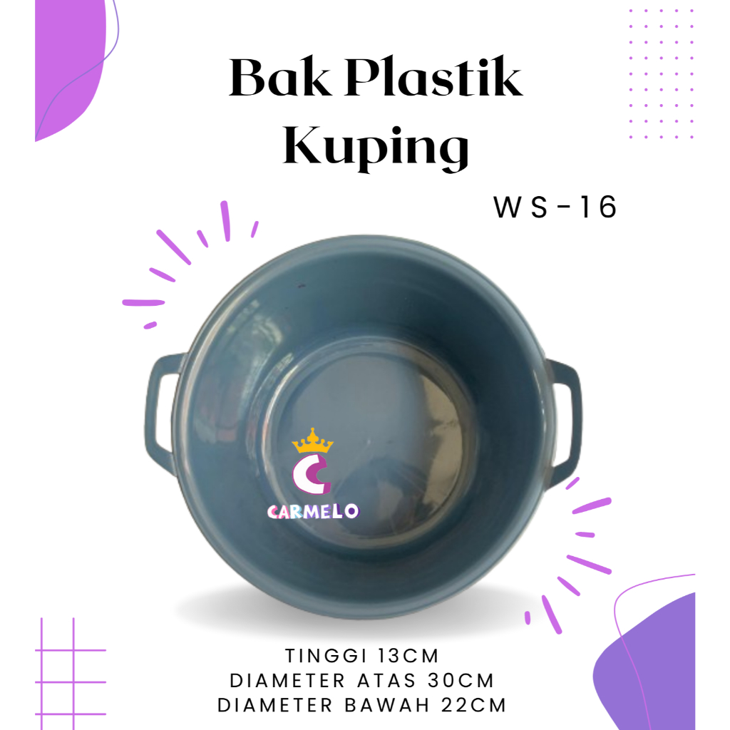 Bak Kuping / Bak Plastik / Bak Bulat/ Bak Warna Serbaguna Bak Mandi / Bak Cucian DX