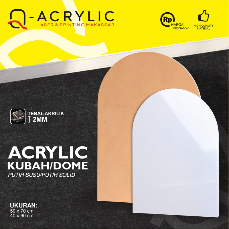 Akrilik Ucapan Model Kubah / Acrylic Kubah / Akrilik Kubah / Akrilik Ucapan / Papan Ucapan