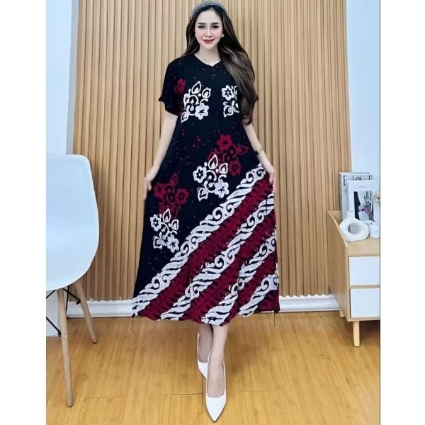 Daster Tuwil Rayon Cap Malaman Dress Maura Cap Daster Cap Malaman Daster Kekinian Rayon Daster Super