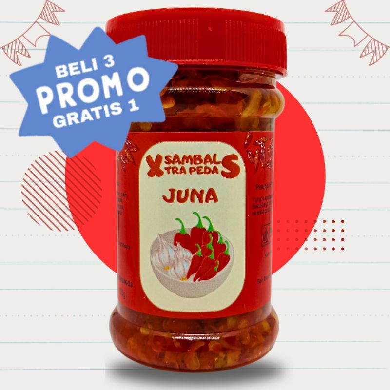 

BELI 3 GRATIS 1 - Sambal Juna Xtra Pedas - Sambel Jujur Enak