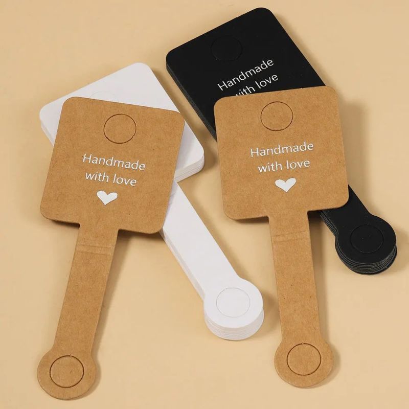 100Pcs Hang Tag Label Aksesoris Tag Label Gantung Perhiasan Aksesoris Label Gelang Persegi