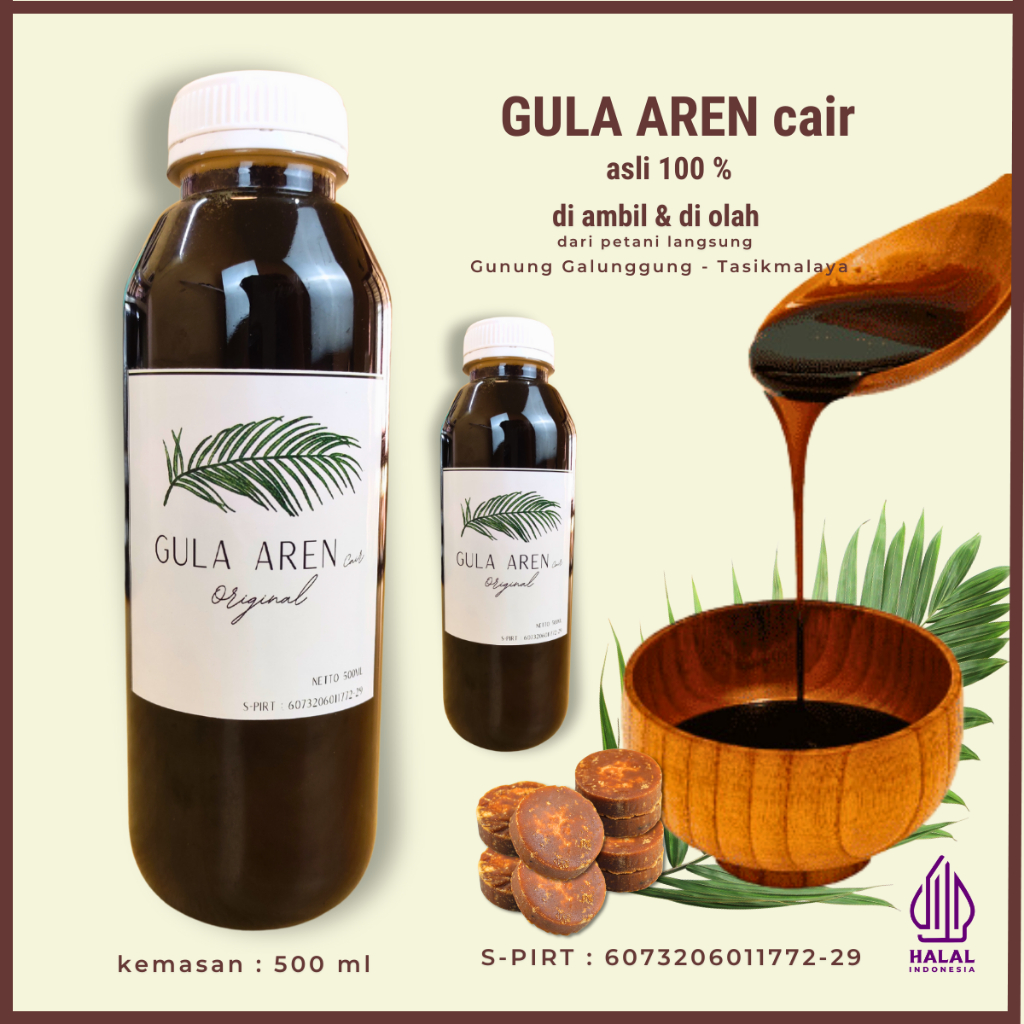 

Gula aren cair 500 ml Asli Organik kemasan botol