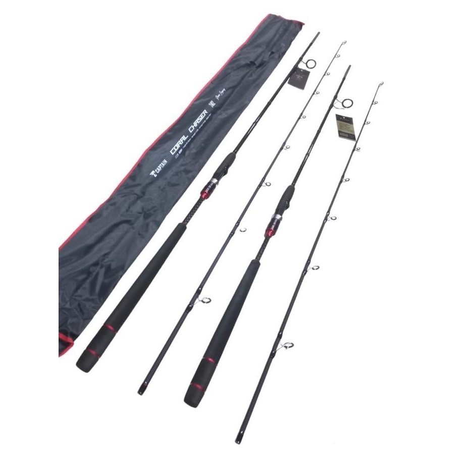 joran captain coral chaser 240 270 300 cm joran carbon laut kuat ringan