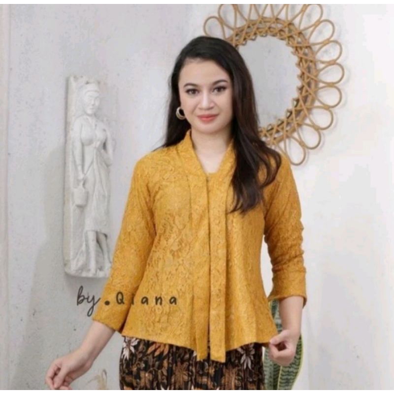 Atasan kebaya modern atasan kebaya brukat kutubaru floy polos kebaya kutu baru atasan modern