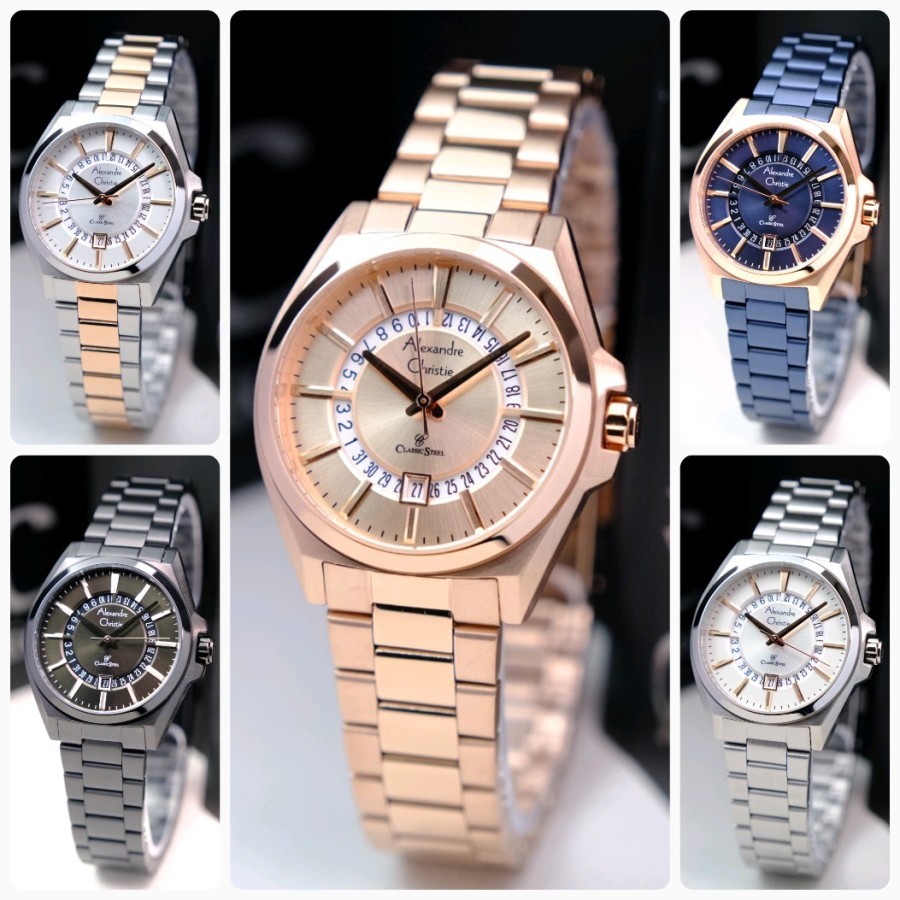 JAM TANGAN WANITA ALEXANDRE CHRISTIE AC 8688 AC8688 STAINLESS ORIGINAL