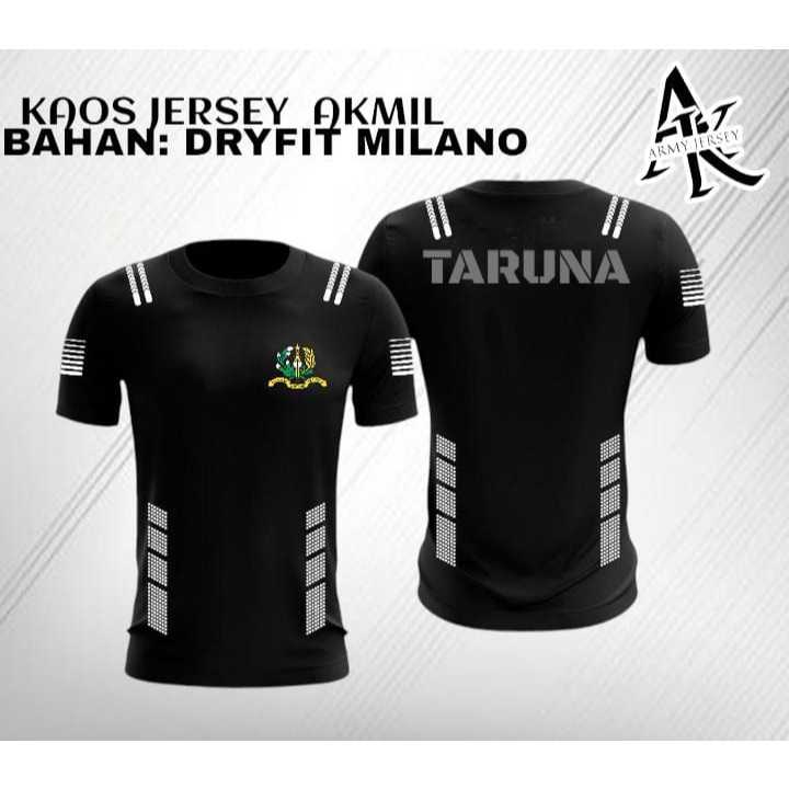 Kaos jersey TARUNA /kaos Sablon AKMIL /Kaos Taruna Logo AKMIL /bahan DRYFIT MILANO /sablonan DTF PRE