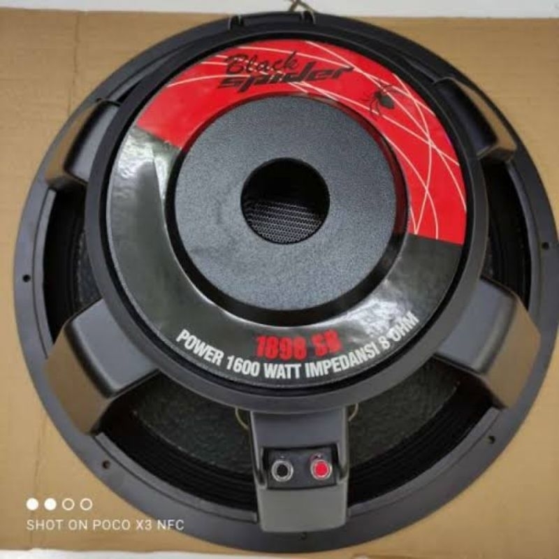 SPEAKER COMPONENT BLACK SPIDER 1898 SPEAKER 18 INCH VC 4 INCH 1800 WATT BS 1898