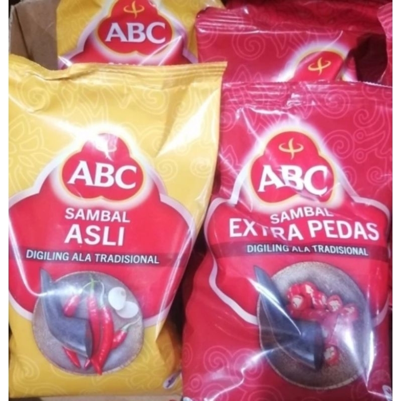 

sambal abc extra pedas dan sambal asli