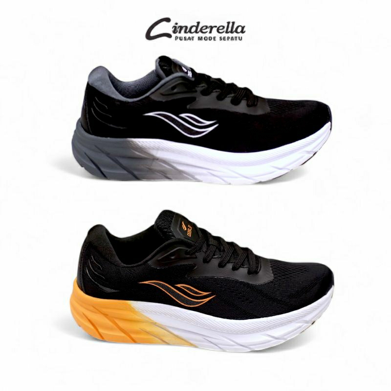 Sepatu Running Desle Yohan Blake Hitam/Orange dan Hitam/Putih
