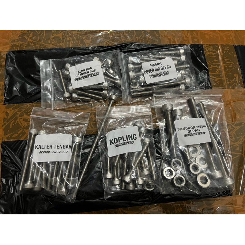 BAUT L FULL MESIN STAINLESS CB GL MEGAPRO TIGER THE A2-70 BAUT TIGER SET BAUT L TIGER STAINLESS