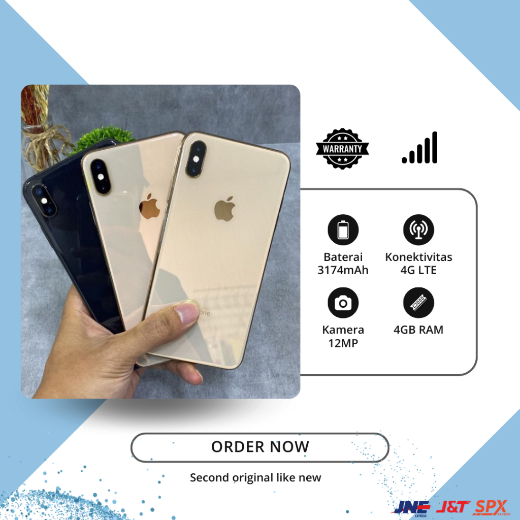 IP XS MAX 256GB SECOND LIKE NEW IBOX INTER GARANSI 1 BULAN