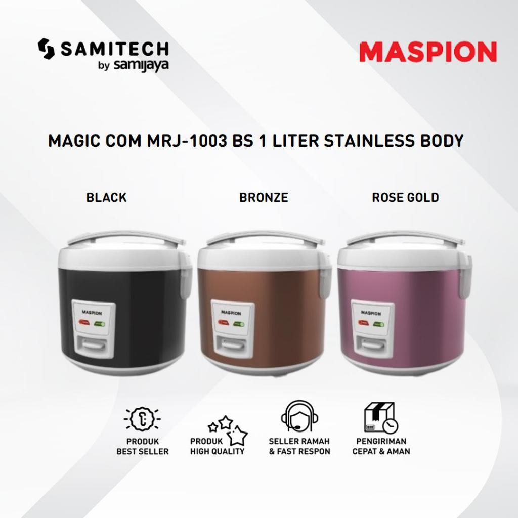 Maspion Magic Com MRJ-1003 BS 1 Liter - Penghangat dan Pemanggang Berkapasitas Besar dengan Sistem Pemanasan 3D