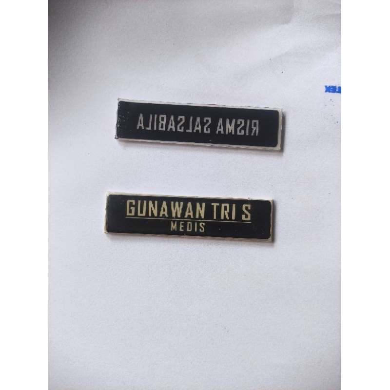 

nama dada / Name tag