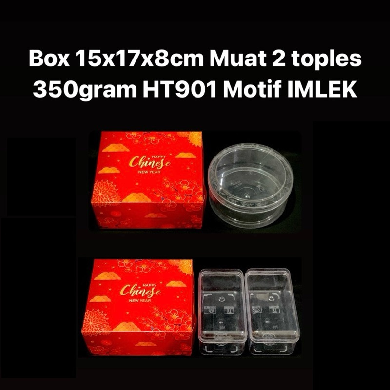 

( 5 pcs ) Kotak Box Kue Lapis Legit Hampers Imlek Dus Chinese New Year 15x17x8 cm Muat 2 Toples 350gr