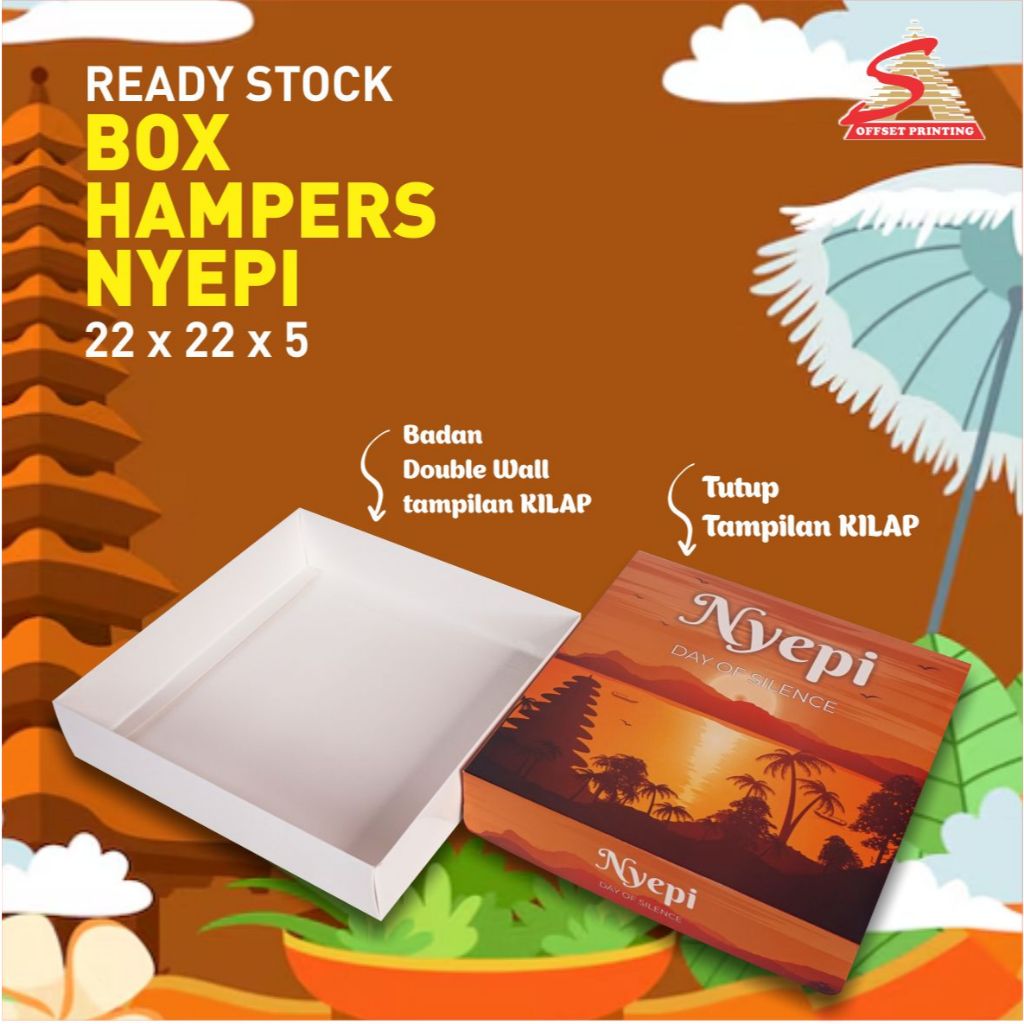 

22 x 22 x 5 Double WallBox hampers Hari Raya Nyepi