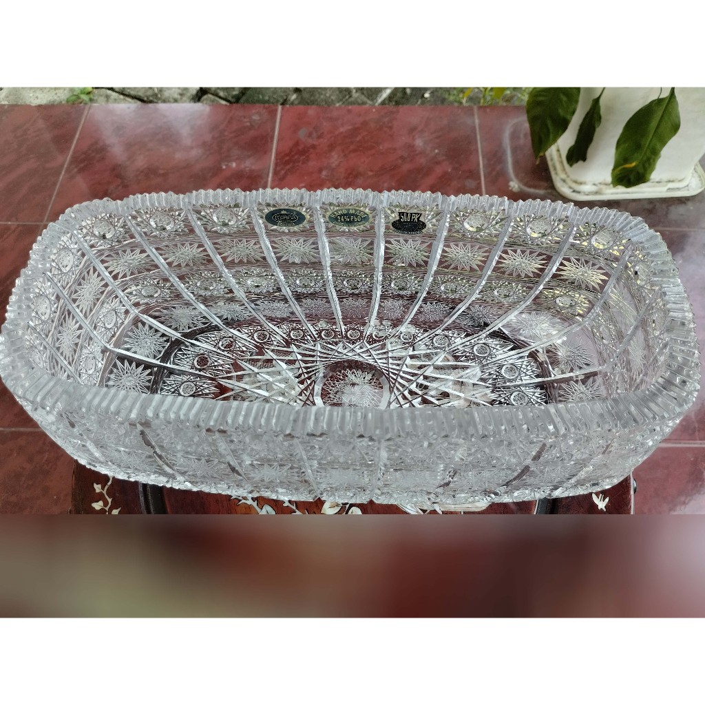 Mangkok/wadah Kristal Bohemia 500pk