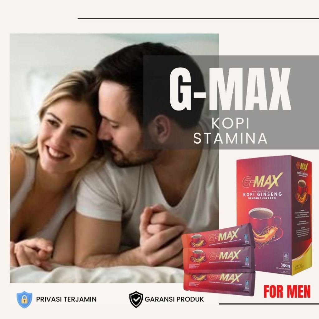 

G-MAX Kopi stamina pria dewasa kuat tahan lama Kopi Gingseng Penambah Stamina Pria Dewasa Origanal BPOM GMAX Kopi Kuat & Tahan Lama - Box Isi 10 Sachet @30gr