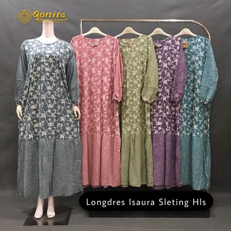 Daster Batik Pekalongan || Longdres Isaura Sleting by Qonita Batik || Gamis Batik