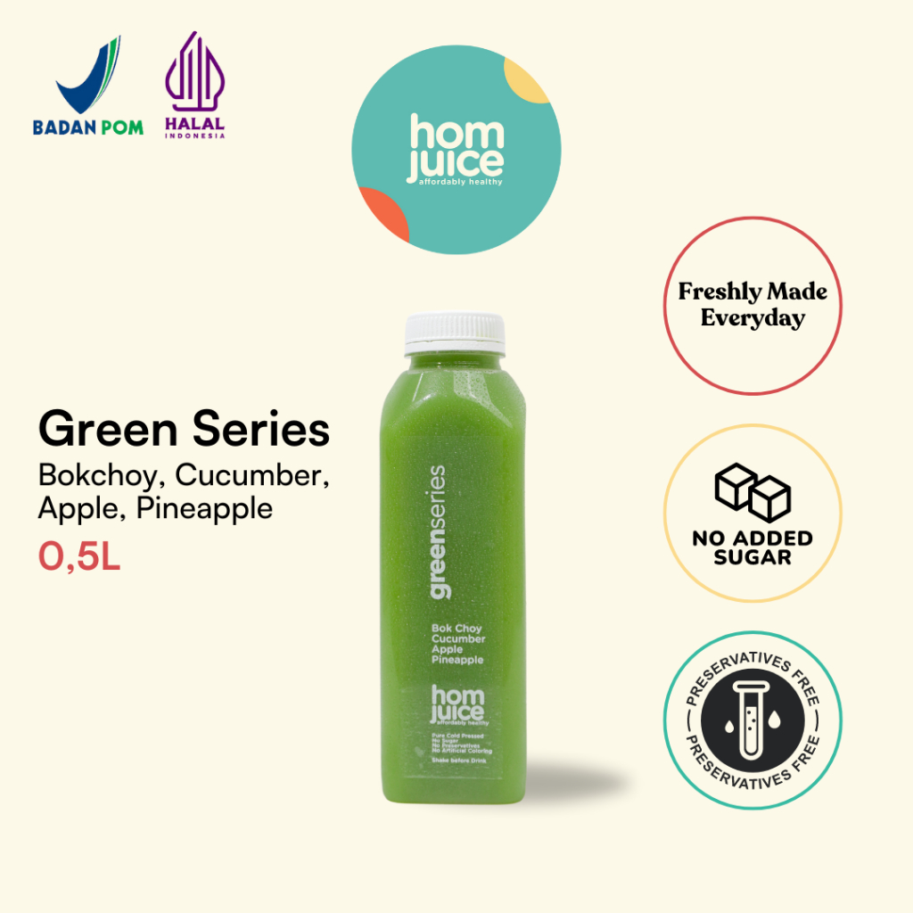 

Homjuice - Green Series 500 ml (Cold-Pressed Juice/Jus/Detox)