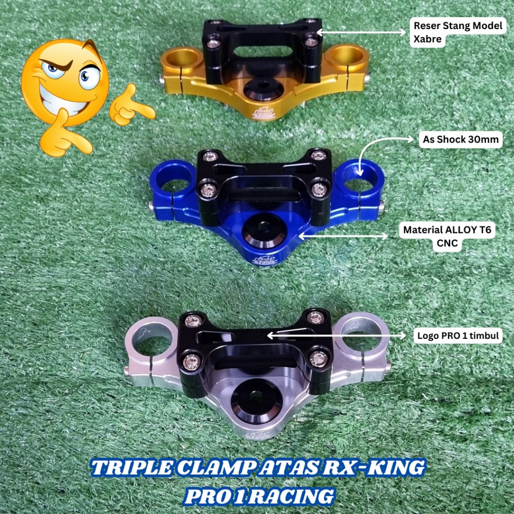 SEGITIGA / TRIPLE CLAMP ATAS RXKING CNC PRO 1 RACING