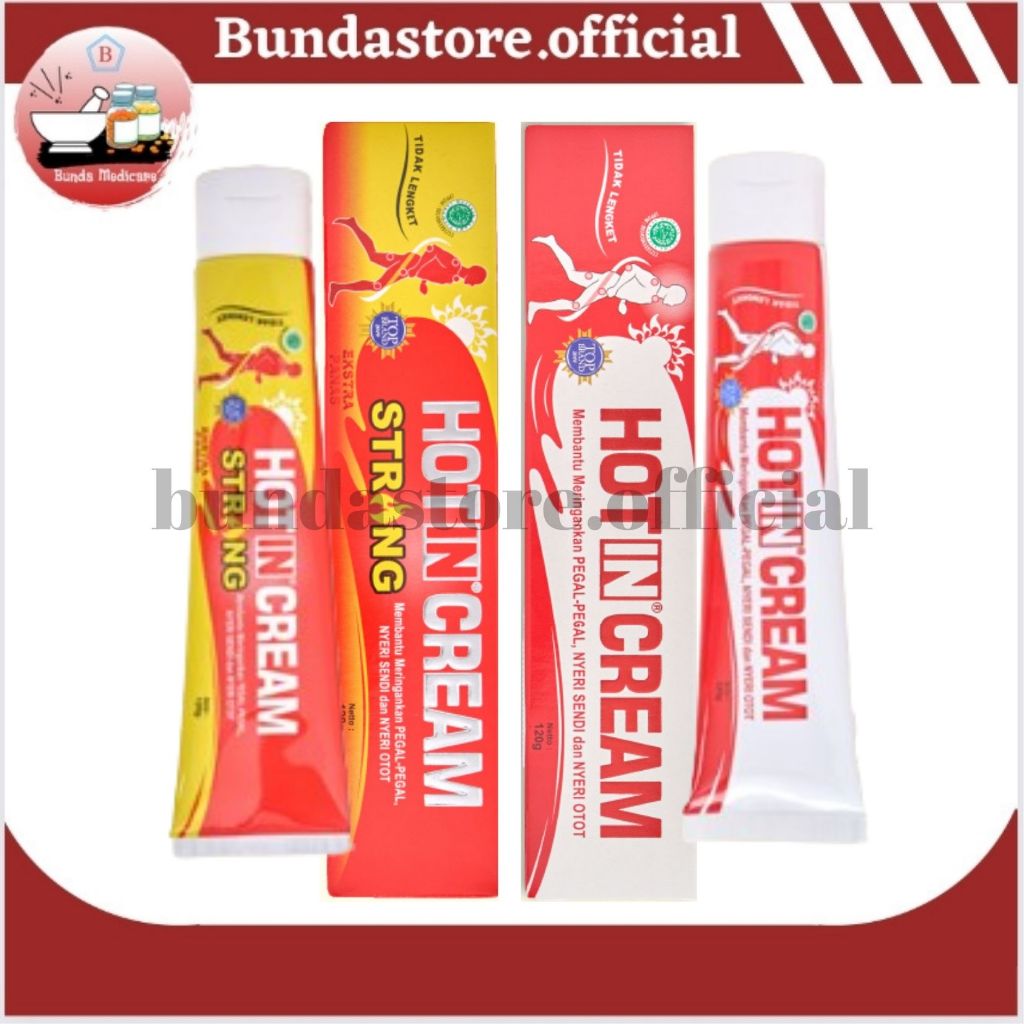 Hot In Cream Tube 120 gr - Original (Hangat) / Strong (Panas) - Untuk Nyeri Otot, Pegal Linu