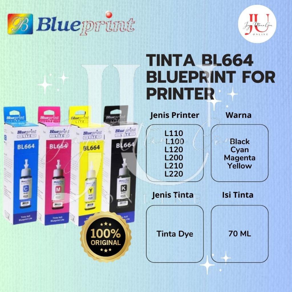 Tinta BluePrint BL 664 Original 70ml / Tinta BL664 Blueprint Original