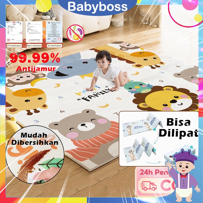 Tikar Bayi lipat merangkak Waterproof lantai Tikar lantai anak Playmat Bayi Matras Bayi Playmat